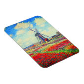 Monet Tulips Windmill Magneet (Rechterzijde)