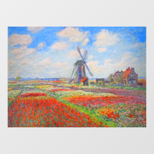 Monet Tulips Windmill Raamsticker