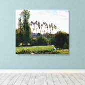 Monet - Uitzicht bij Rouelles Le Havre Canvas Afdruk (Insitu (Houten vloer))