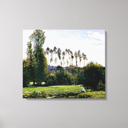 Monet - Uitzicht bij Rouelles Le Havre Canvas Afdruk (Voorkant)