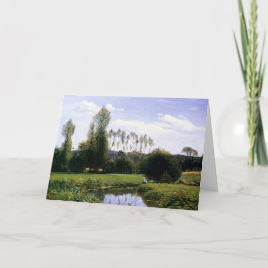 Monet - Uitzicht in Rouelles Le Havre, mooie kunst Kaart (Voorkant)