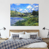 Monet - Vetheuil, Landschap Canvas Afdruk (Insitu (Slaapkamer))