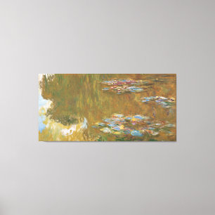 Monet Vintage de waterlat Canvas Afdruk