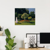 Monet - Vrouw in de tuin Poster (Thuiskantoor)