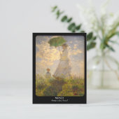 MONET / Vrouw met een Parasol Briefkaart (Staand voorkant)