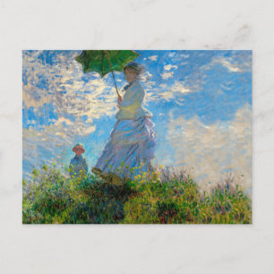 Monet Vrouw Parasol Impressionisme Briefkaart