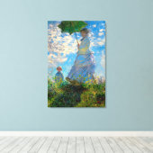 Monet Vrouw Parasol Impressionisme Canvas Afdruk (Insitu (Houten vloer))