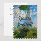 Monet Vrouw Parasol Impressionisme Kaart (Voorkant / Achterkant)