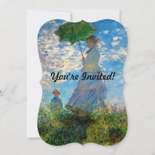 Monet Vrouw Parasol Impressionisme Kaart