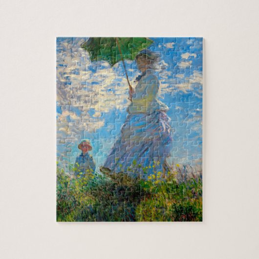 Monet Vrouw Parasol Impressionisme Legpuzzel (Verticaal)