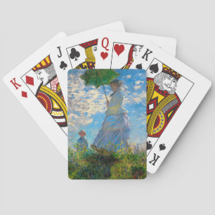 Monet Vrouw Parasol Impressionisme Pokerkaarten