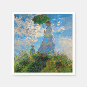 Monet Vrouw Parasol Impressionisme Servet