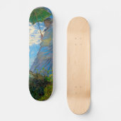 Monet Vrouw Parasol Impressionisme Skateboard (Voorkant)