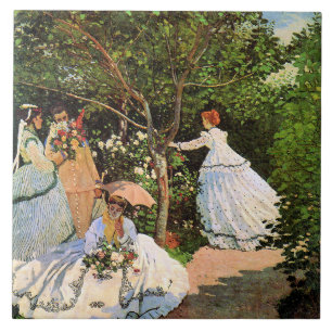 Monet - Vrouwen in de tuin Tegeltje