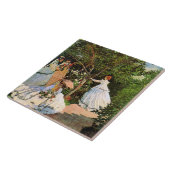 Monet - Vrouwen in de tuin Tegeltje (Zijkant)