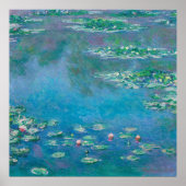Monet Water Lelies Impressionistisch schilderij Poster (Voorkant)
