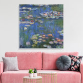 MONET WATER LIES 1916 blue Stretched Canvas Art Afdruk (Insitu (Woonkamer))
