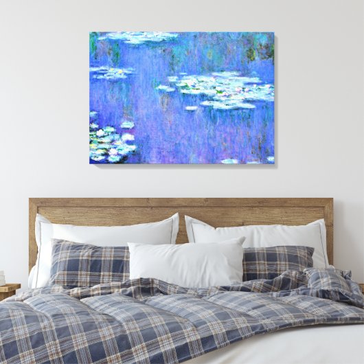 Monet - Water Lilies, 1905 Canvas Afdruk (Insitu (Slaapkamer))