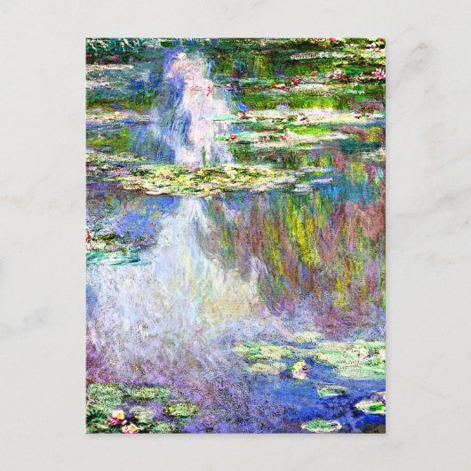 Monet - Water Lilies, 1907 kunst Briefkaart (Voorkant)