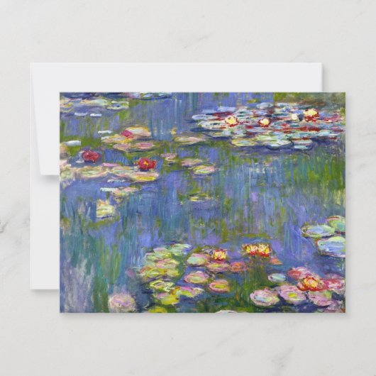 Monet Water Lilies 1916 Invitations (Devant)