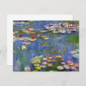 Monet Water Lilies 1916 Invitations (Devant / Derrière)