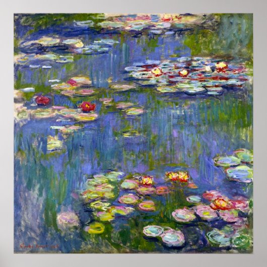 Monet Water Lilies 1916 Poster (Devant)