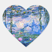 Monet - Water Lilies, 1919, Hart Sticker (Voorkant)
