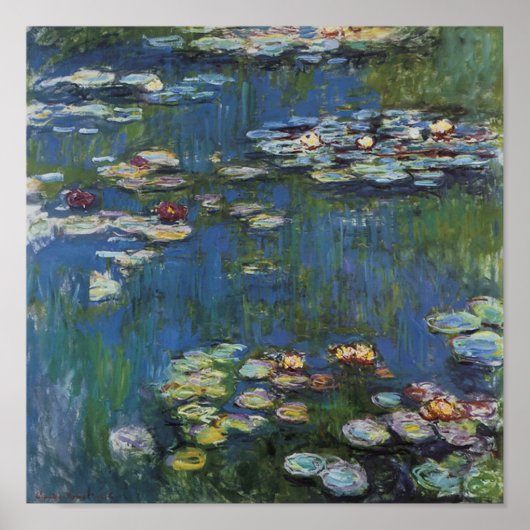 Monet Water Lilies  Art Poster (Voorkant)