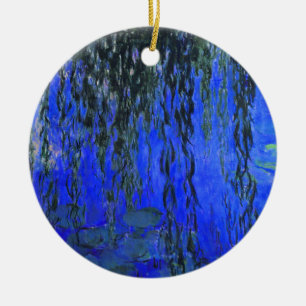 Monet Water Lilies en Wonende Wilde Branches Keramisch Ornament