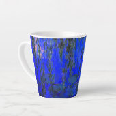 Monet Water Lilies en Wonende Wilde Branches Latte Mok (Linkerhoek)
