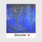 Monet Water Lilies en Wonende Wilde Branches Sticker (Vel)