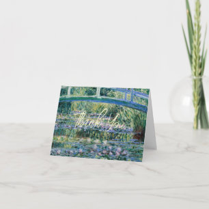 Monet Water Lilies Kunst Tuin Bruiloftsborrel Bedankkaart