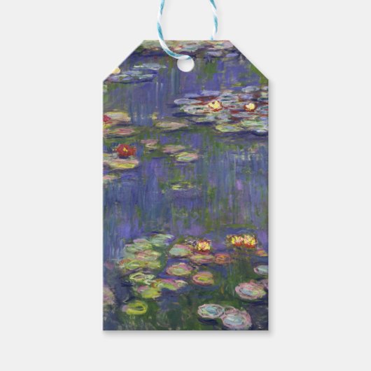 Monet Water Lilies Masterstuk Schilderen Cadeaulabel (Voorkant)