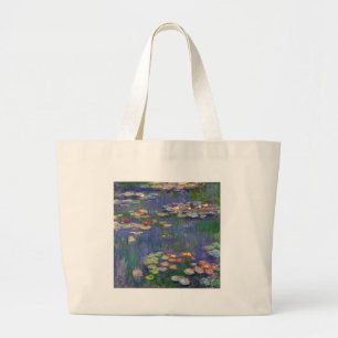 Monet Water Lilies Masterstuk Schilderen Grote Tote Bag
