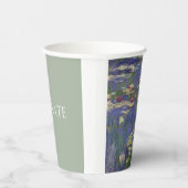 Monet Water Lilies Masterstuk Schilderen Papieren Bekers (Rechts)