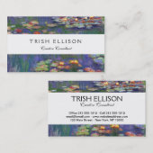 Monet Water Lilies Masterstuk Schilderen Visitekaartje (Voorkant / Achterkant)