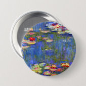 Monet Water Lilies Ronde Button 7,6 Cm (Voorkant /achterkant)