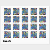 Monet Water Lilies Vierkante Sticker (Vel)