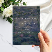 Monet Water Lilies Wedding Kaart