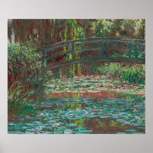 Monet Water Lily Pond Bridge Poster (Voorkant)