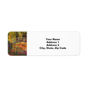 Monet Water Lily Pond en Water Irises Etiket