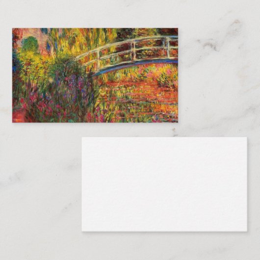 Monet Water Lily Pond en Water Irises Informatiekaartje (Voorkant / Achterkant)