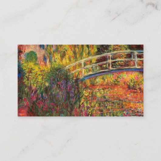 Monet Water Lily Pond en Water Irises Informatiekaartje (Voorkant)