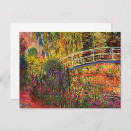 Monet Water Lily Pond en Water Irises Uitnodiging Briefkaart (Voorkant / Achterkant)