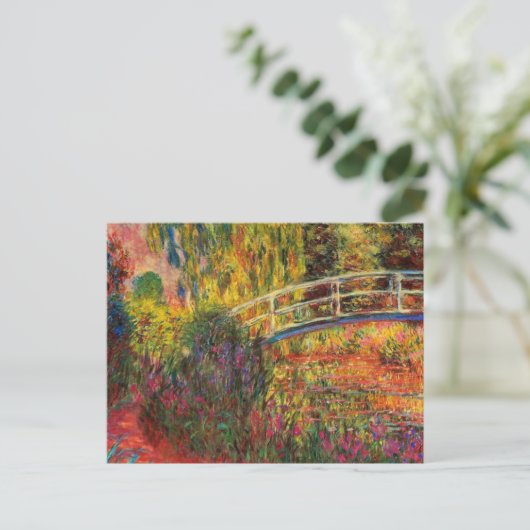 Monet Water Lily Pond en Water Irises Uitnodiging Briefkaart (Staand voorkant)