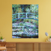 Monet - Water Lily Pond & Japanse brug Canvas Afdruk (Insitu (Woonkamer))