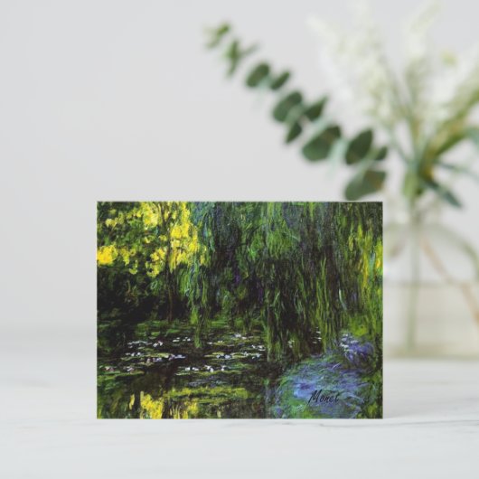 MONET Water Lily Pond Weeping Willows Briefkaart (Staand voorkant)