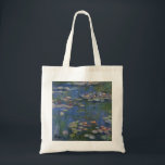 MONET Water Lys 1916 Sac fourre-tout<br><div class="desc">Claude Monet, peintre impressionniste français, peint ces Water Lilies — 1916, à l'origine comme une peinture à l'huile sur toile inspirée de son propre jardin au début du 20ème siècle en France. Etant âgé de 76 ans lorsqu'il peignit cette création d'étang de nénuphars, les cataractes de Monet progressaient et changeaient...</div>
