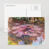 MONET Water Lys 1917 Carte postale (Devant / Derrière)