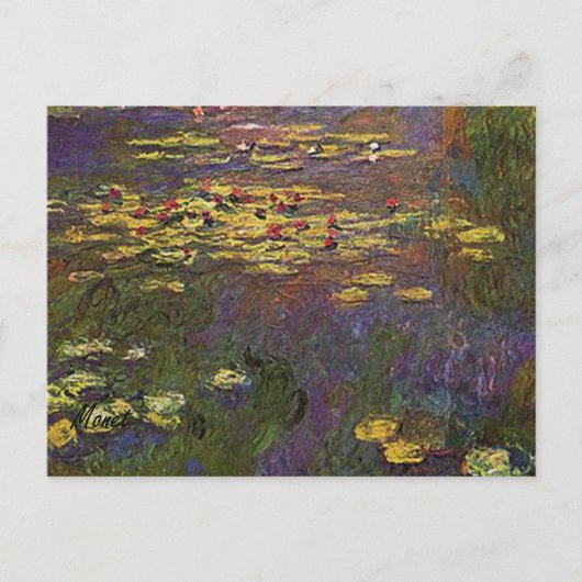 MONET Water Lys 1920 Carte postale (Devant)